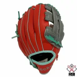 RECKEN Rook 11″ Baseball Glove – Red/Grey/Turquoise
