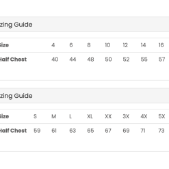 SW Rhinos Hoodie -Footwear Sales Store Hoodie Size Chart