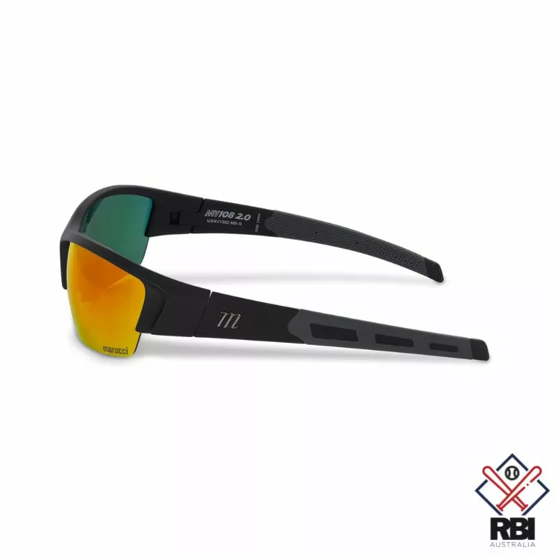 Marucci MV108 2.0 Adult Performance Sunglasses – Matte Black 2 Marucci MV108 2.0 Adult Performance Sunglasses – Matte Black - Image 2