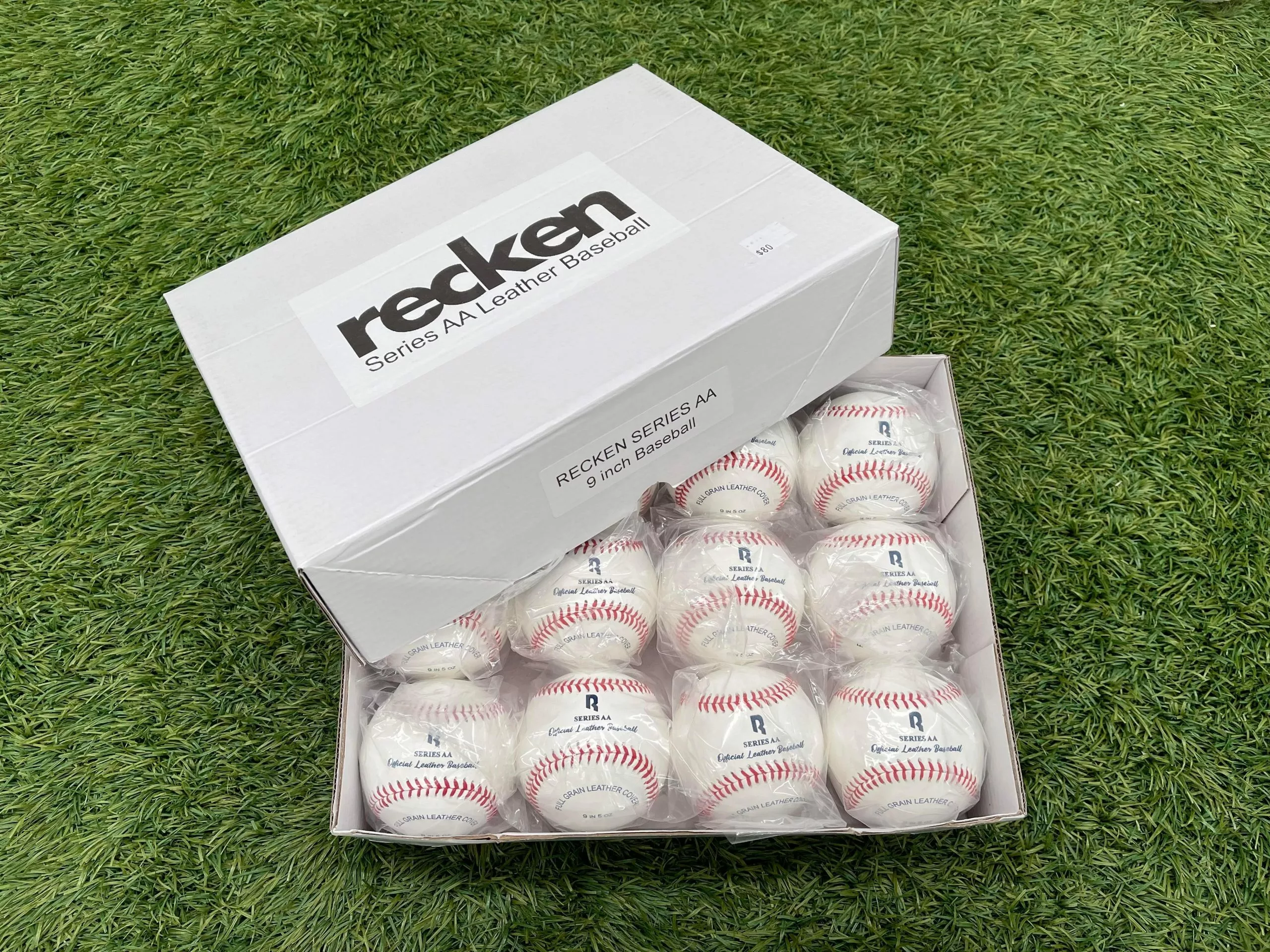 RECKEN AA Series 9 Inch Leather Baseball (Dozen) 1 RECKEN AA Series 9 Inch Leather Baseball (Dozen)