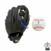 RECKEN Tyke 9.5″ T-Ball Glove + Minor 8.5 Inch Baseball Set – Blue RHT