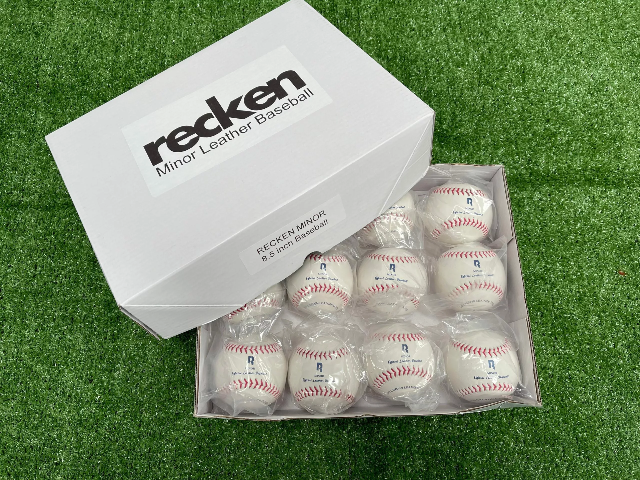 RECKEN Minor 8.5 Inch Leather Reduced Injury Baseball (Ten Dozen) 2 RECKEN Minor 8.5 Inch Leather Reduced Injury Baseball (Ten Dozen) - Image 2