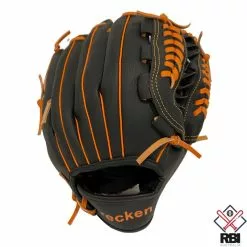 RECKEN Rook 11″ Baseball Glove Modified Trap Web Black/Orange