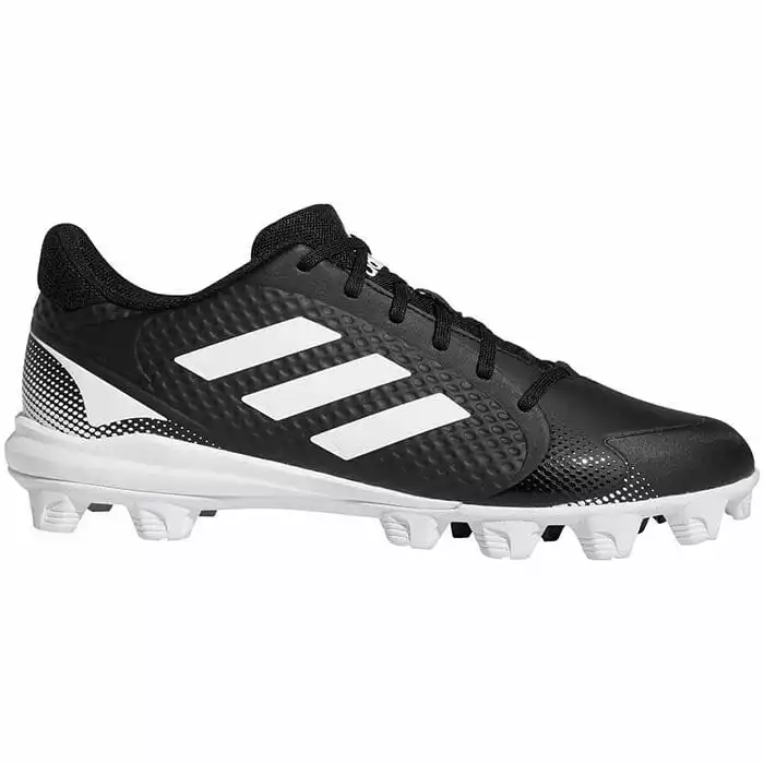 Adidas Women's Purehustle 2 MD Softball Cleats Black-White: H02350 1 Adidas Women's Purehustle 2 MD Softball Cleats Black-White: H02350