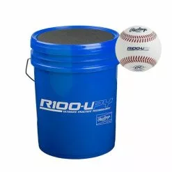 Rawlings R100UPY Practice Baseballs 30 Balls With Bucket: R100UPYBUCK3