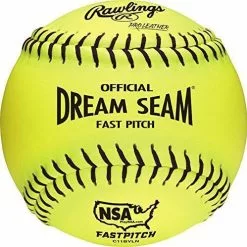 Rawlings Dream Seam 11 Inch NSA Fastpitch Softball - One Dozen: C11BYL